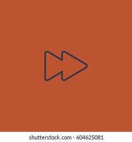 Fast forward icon. Media player button vector