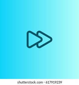 Fast forward icon. Media player button vector