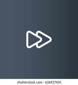 Fast forward icon. Media player button vector