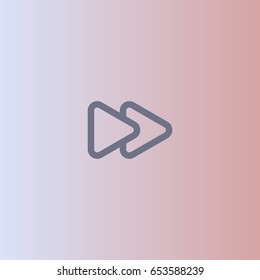 Fast forward icon. Media player button vector
