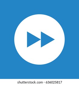 Fast forward icon on blue background