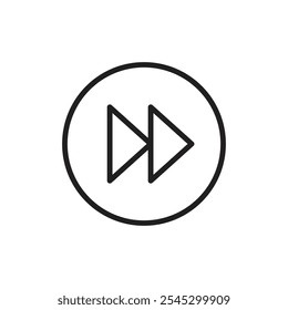 Signo de conjunto de esquema de icono de avance rápido