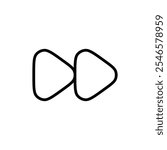 Fast forward icon Outline vector for web ui