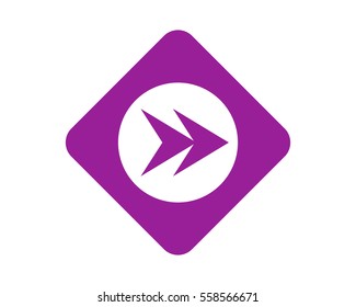 Fast Forward Icon Sign Symbol Logo Vector Image Direction Arrow