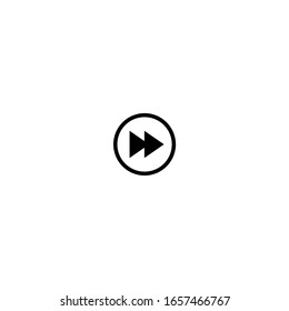 fast forward icon. simple, flat, black.