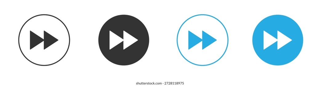 Ícone de avanço rápido. ilustração simples gráfico rabiscar preto design