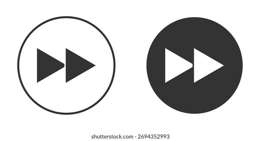 Fast forward icon. Simple vector illustration. Silhouette Icon Set.