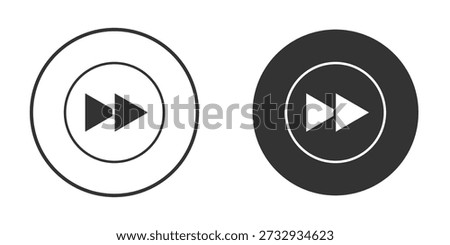 Fast forward icon symbol. Classic flat style. Simple clean Vectors.