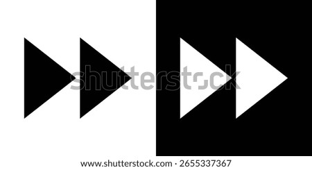 Fast forward icon symbol collection. Flat vector stock illustration.