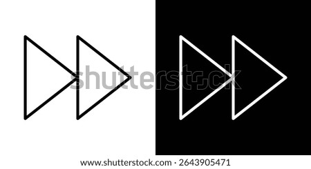 Fast forward icon symbol concept for graphic design, Website, UI. EPS