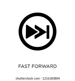 Fast forward icon. Fast forward symbol design from Web navigation collection. Simple element vector illustration on white background.