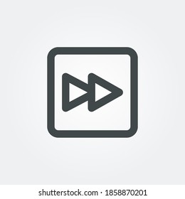 fast forward Icon symbol isolated on white background. Vector Illustration