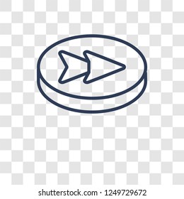 Fast forward icon. Trendy Fast forward logo concept on transparent background from User Interface and Web Navigation collection