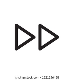 fast forward icon in trendy outline style design. Vector graphic illustration. Editable vector stroke. EPS 10.