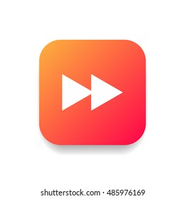 Fast forward icon vector, clip art Also useful as logo, square app icon, web UI element, symbol, graphic image, silhouette and illustration. Compatible with ai, cdr, jpg, png, pdf, svg and eps.