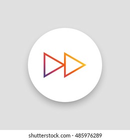 Fast forward icon vector, clip art Also useful as logo, circle app icon, web UI element, symbol, graphic image, silhouette and illustration. Compatible with ai, cdr, jpg, png, pdf, svg and eps.