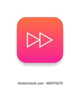 Fast forward icon vector, clip art Also useful as logo, square app icon, web UI element, symbol, graphic image, silhouette and illustration. Compatible with ai, cdr, jpg, png, pdf, svg and eps.