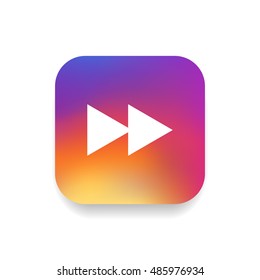 Fast forward icon vector, clip art Also useful as logo, square app icon, web UI element, symbol, graphic image, silhouette and illustration. Compatible with ai, cdr, jpg, png, pdf, svg and eps.