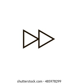 Fast forward icon vector, clip art Also useful as logo, web UI element, symbol, graphic image, silhouette and illustration.