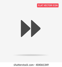 Fast forward icon. Vector concept illustration for design.