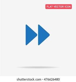 Fast forward icon. Vector concept illustration for design.