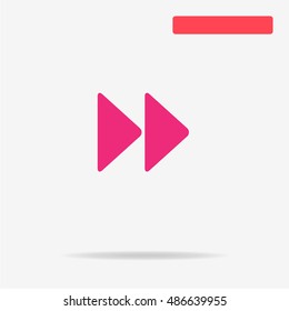 Fast forward icon. Vector concept illustration for design.