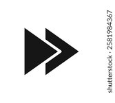 Fast forward icon Vector flat thin line illustration