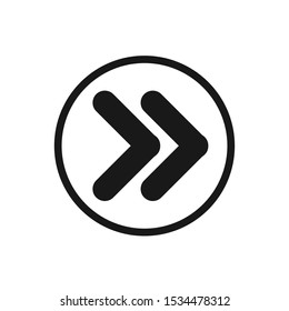 Fast Forward Icon Vector Illustration. Flat Forward Icon