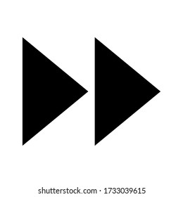 Icono de avance rápido ilustración vectorial estilo plano sobre fondo blanco.