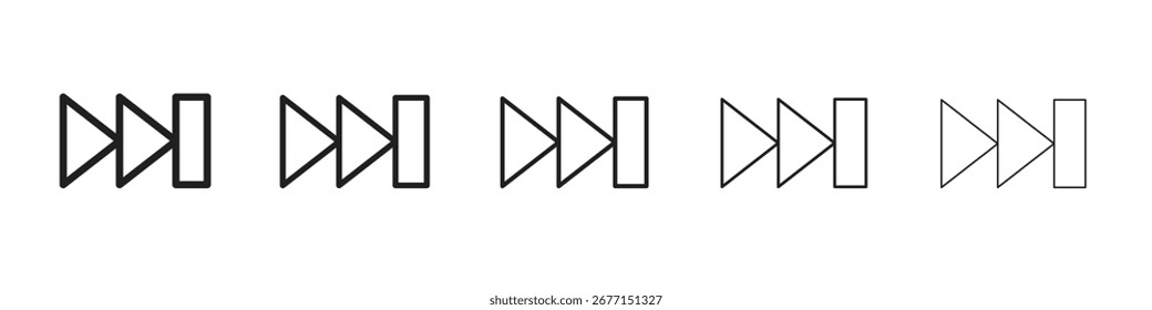 Fast forward icon vector illustration isolated