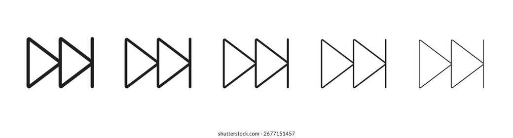 Fast forward icon vector illustration isolated