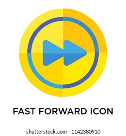 Fast forward icon vector isolated on white background for your web and mobile app design, Fast forward logo concept