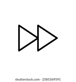 fast forward iconVector illustration in black