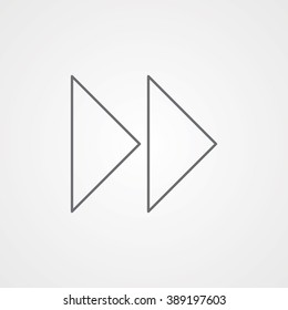 Fast Forward Line Icon. Eps-10.