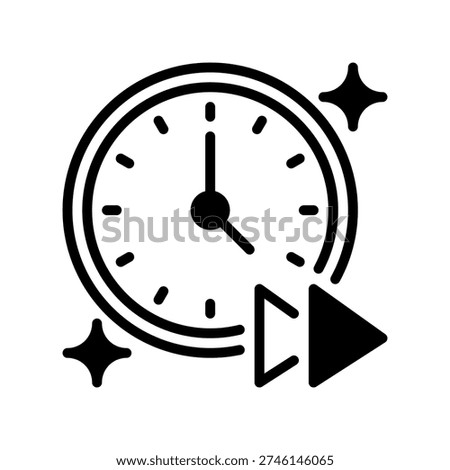 Fast Forward Line Icon, Outline Symbol for Speed Advance, Future Motion, Skip Interval, Rapid Progression, and Quick Navigation. Vector Sign Icon.