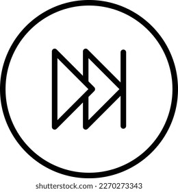 Fast Forward Line Vector Icon Design