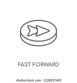 Fast forward linear icon. Modern outline Fast forward logo concept on white background from User Interface and Web Navigation collection. Suitable for use on web apps, mobile apps and print media.