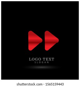 Fast Forward Logo. Icon  & Symbol Vector Template.
