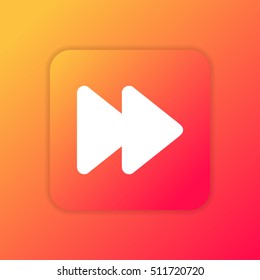 Fast Forward orange bright app ui/ux Icon / Logo design
