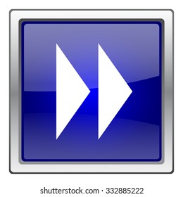 Fast forward sign icon. Internet button on white background. EPS10 vector.