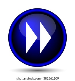 Fast forward sign icon. Internet button on white background. EPS10 vector