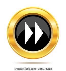 Fast forward sign icon. Internet button on white background. EPS10 vector.