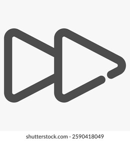 fast forward, simple music player button
