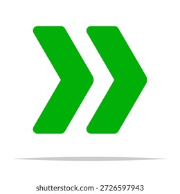 Fast forward symbol vector isolated illustration