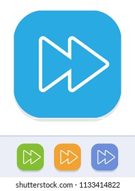 Fast Forward - Tile Stroke Icons. A simple vector icon.