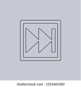 Fast Forward vector icon. Modern, simple, isolated, flat best quality icon for web site designs or mobile apps. Vector illustration.