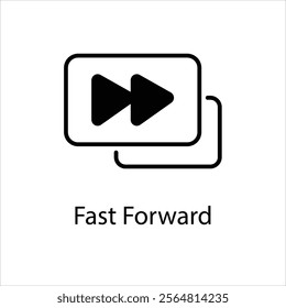 Fast Forward Vector icon stock illustration