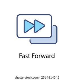 Fast Forward Vector icon stock illustration
