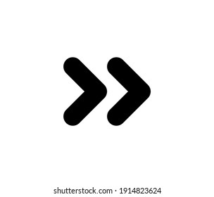 Fast forward vector icon. Symbol in Line Art Style for Design, Presentation, Website or Mobile Apps Elements. Forward symbol illustration. Pixel vector graphics - Vector.