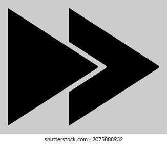 Fast forward vector illustration. An isolated flat icon illustration of fast forward with nobody.